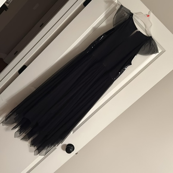 XL girls dress, sequined top and chiffon bottom. Never worn. - Picture 2 of 3